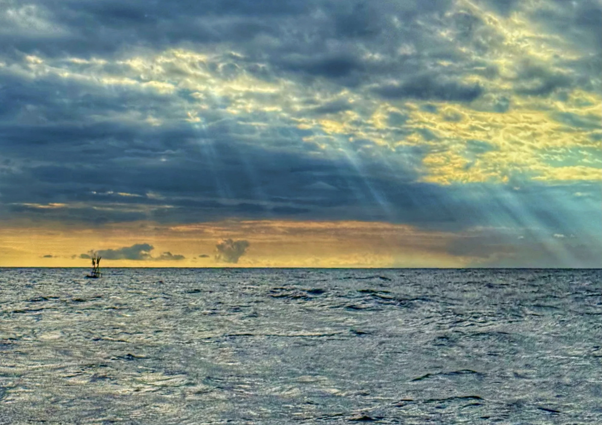 Sunlight over the Indonesian ocean